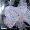 Order  Organza Swiss Dot Ribbon - White/Pink Blue Yellow